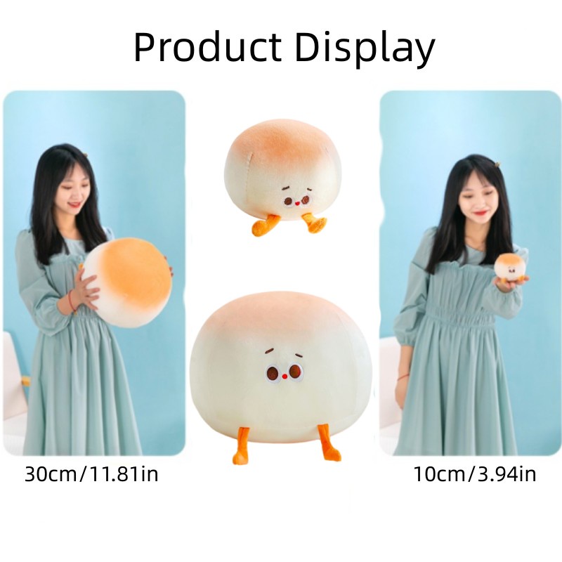 30cm Indah Lembut Mantou Bantal Kreatif Roti Boneka Mainan Mewah Hadiah Untuk Anak