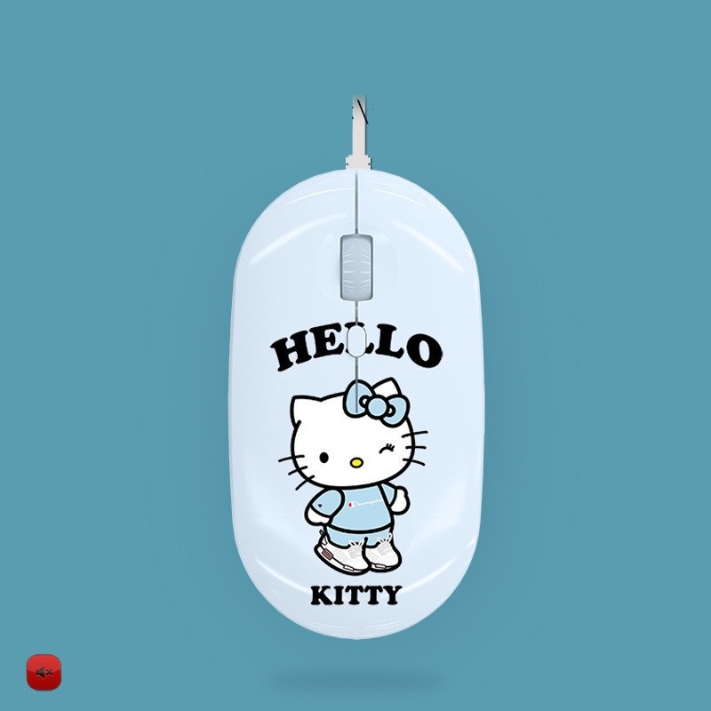 Mouse Wired Pink Hello Kitty Mouse Putih Hello Kitty Mouse Biru Hello Kitty Mouse Kartun Lucu Mouse