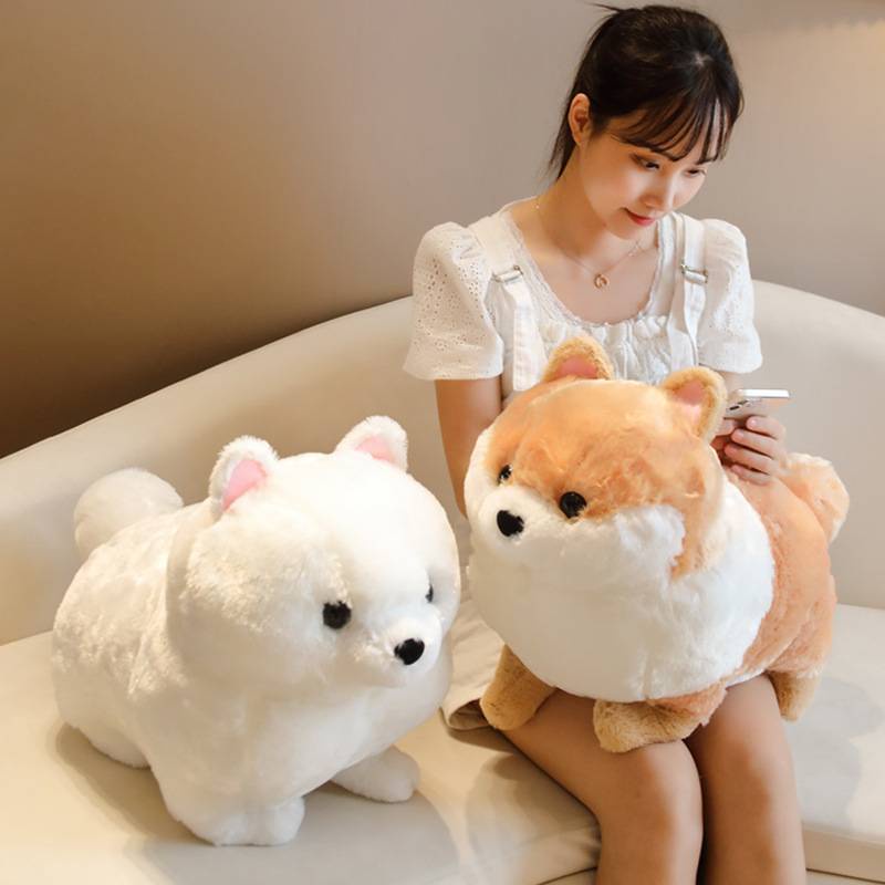 Boneka Anjing Bichon Frise Standing Mewah Untuk Pecinta Hewan