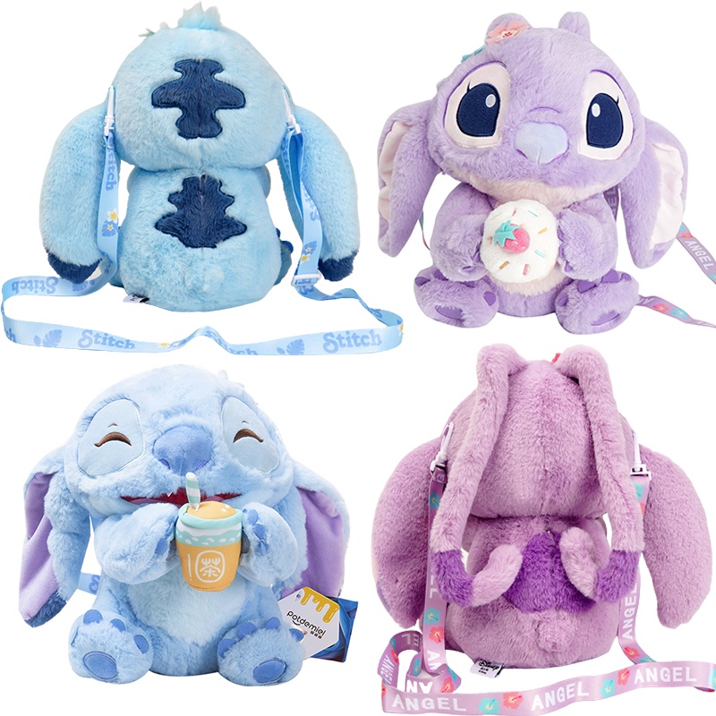 Mainan Plush Angel Stitch Disney Dengan Wangi Lilac Bulu Lembut Dan