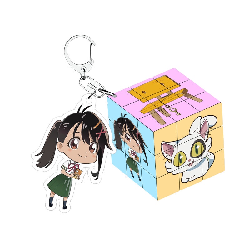 Suzume noTojimari UV Dicetak Tiga Lapis Magic Cube ABS Aksesori Mainan DIY