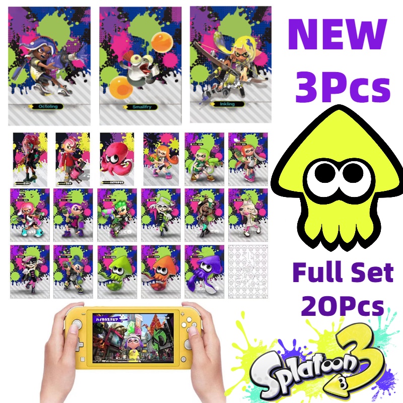 Splatoon3 Jet Warrior Amiibo Card Set Wajib-have Aksesori Untuk Setiap Pemain Splatoon Yang Serius