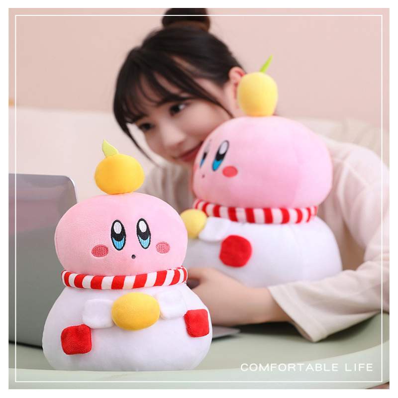 Snowman Kirby Adorable Plushie Dengan Penampilan Modis Halus Dan