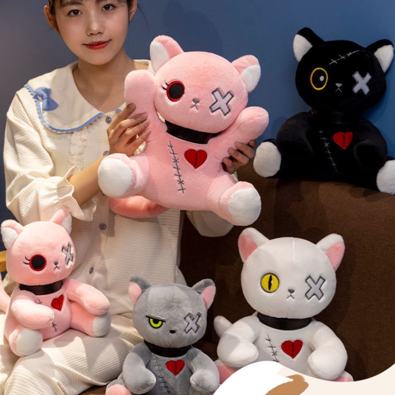 Kucing Reborn Plushie Tema Gelap Imut Dan Cuddly Tersedia Banyak Warna!