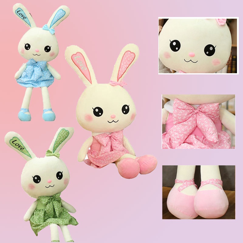 Kelinci Lucu Mainan Mewah Little White Bunny Doll PP Katun Bantal Anak Hadiah