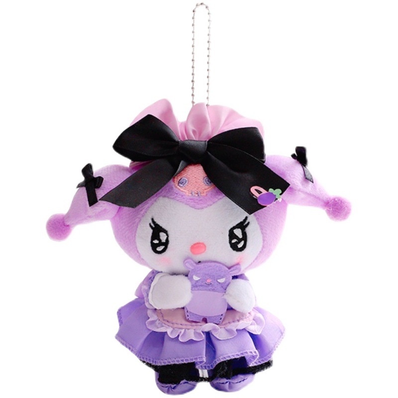 13cm Kurumi Hiasan Gantung Mewah Sanrio Tas Liontin Gantungan Kunci Kartun Plushie Hadiah