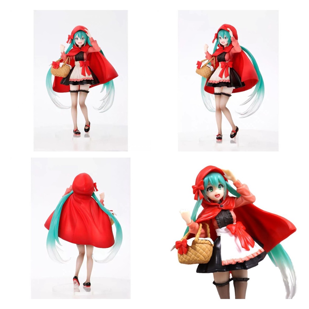 Miku Little Hatsune Red Riding Hood Figure Mainan Model Patung Hadiah Dekorasi Rumah