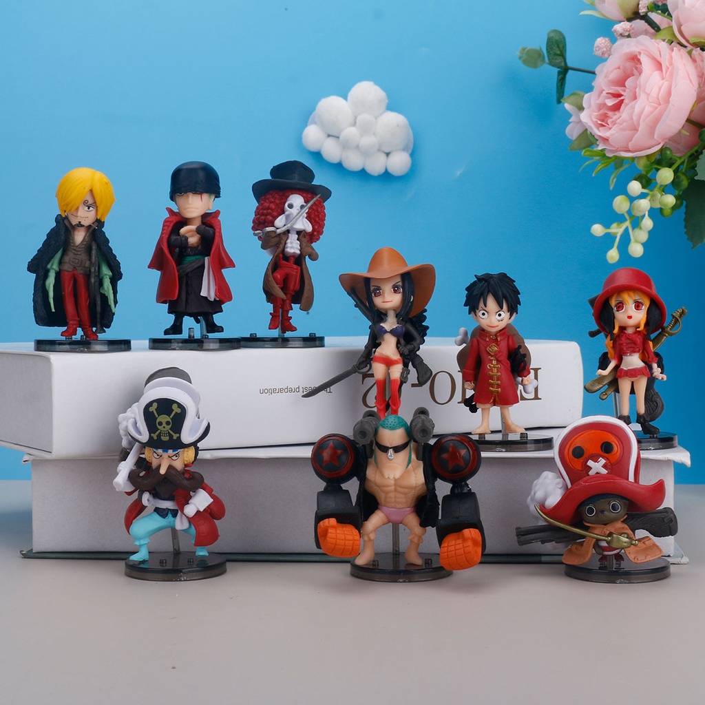 Figure Kostum Red Piece One Set Isi 9pcs Karakter Anime Untuk Fans