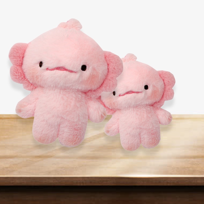 Liontin Plush Axolotl Pink Dengan Kain Plush Pendek Dan Isian Katun Pp Aksesori Yang Cocok Untuk Anda Atau Kunci