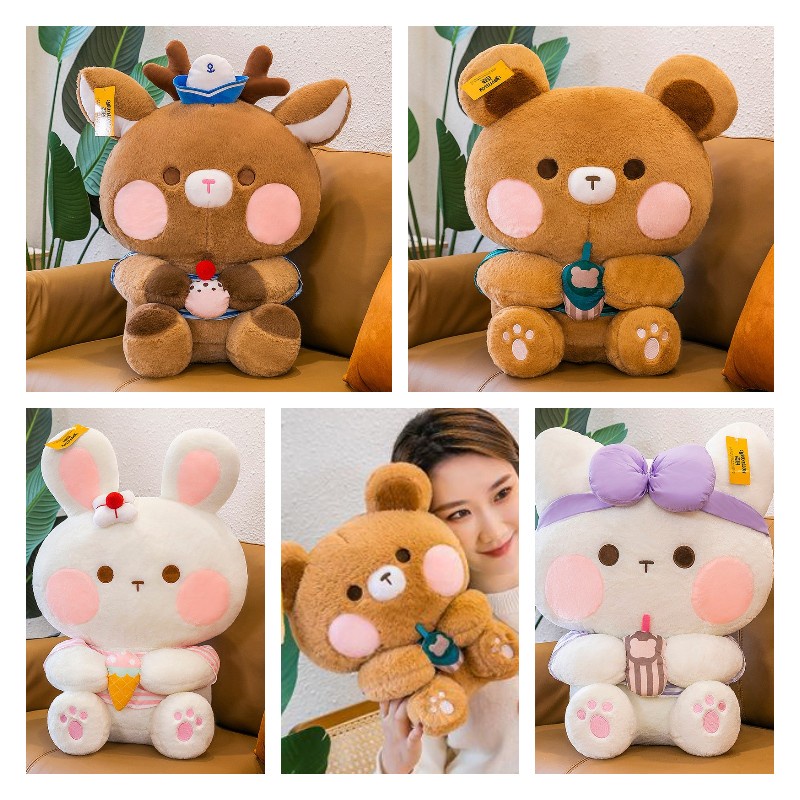 Mainan Plush Beruang Honey Kiss Lembut Dan Cuddly Untuk Hadiah Ulang Tahun Anak