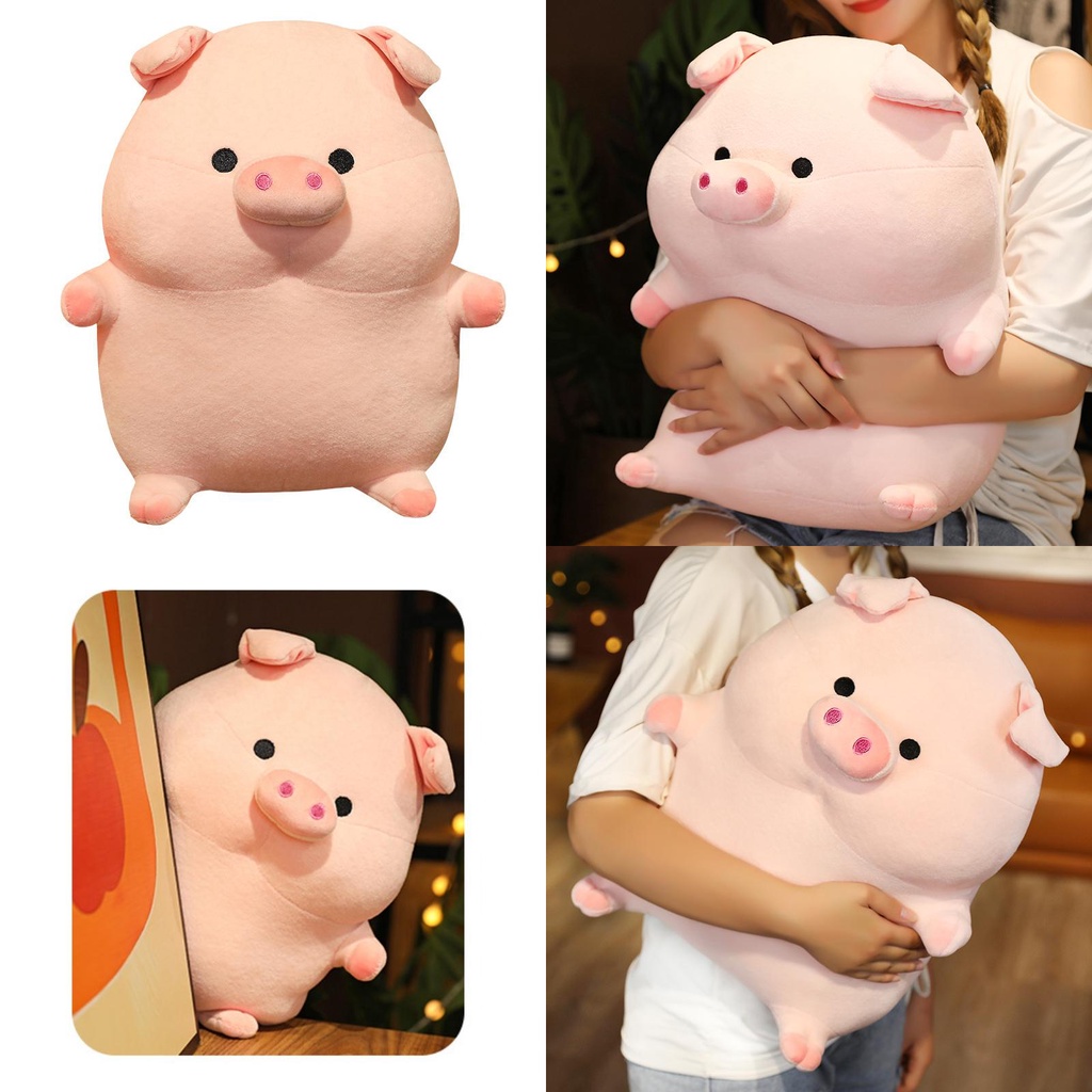 Mainan Plush Babi Pink Lembut Dan Licin Boneka Binatang Berbulu Untuk Anak Perempuan