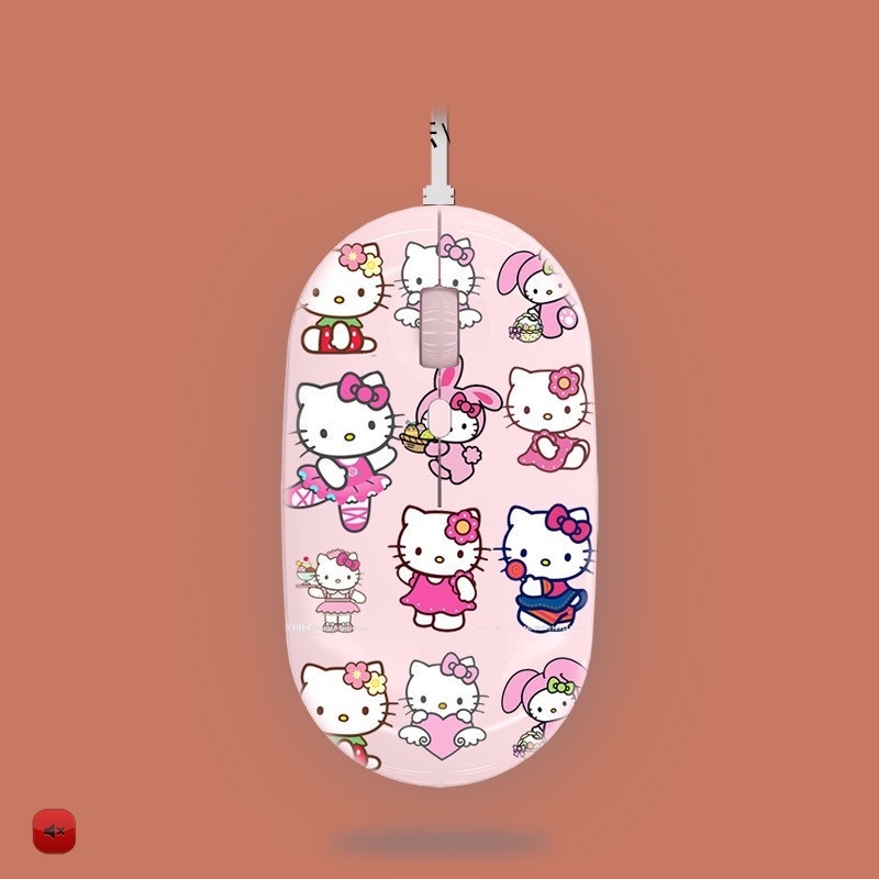 Wired Mouse and Mouse Pad Pink Hello Kitty Alas Mouse Dan Mouse Putih Hello Kitty Mouse and Mouse Pad Alas Mouse Dan Mouse Kartun Lucu