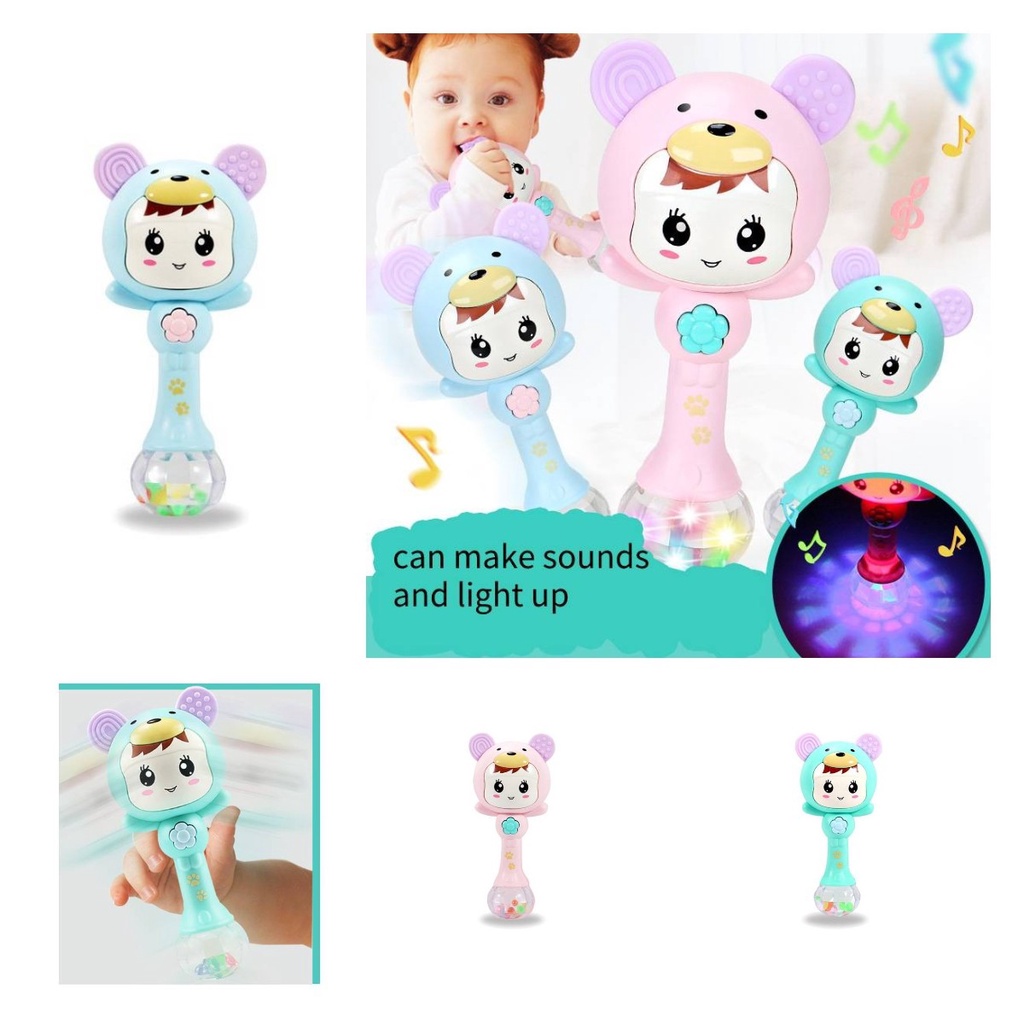 Mainan Teether Bayi Lembut Dan Aman Dengan Cahaya, Suara Dan Tekstur Yang Bagus Untuk Perkembangan Awal