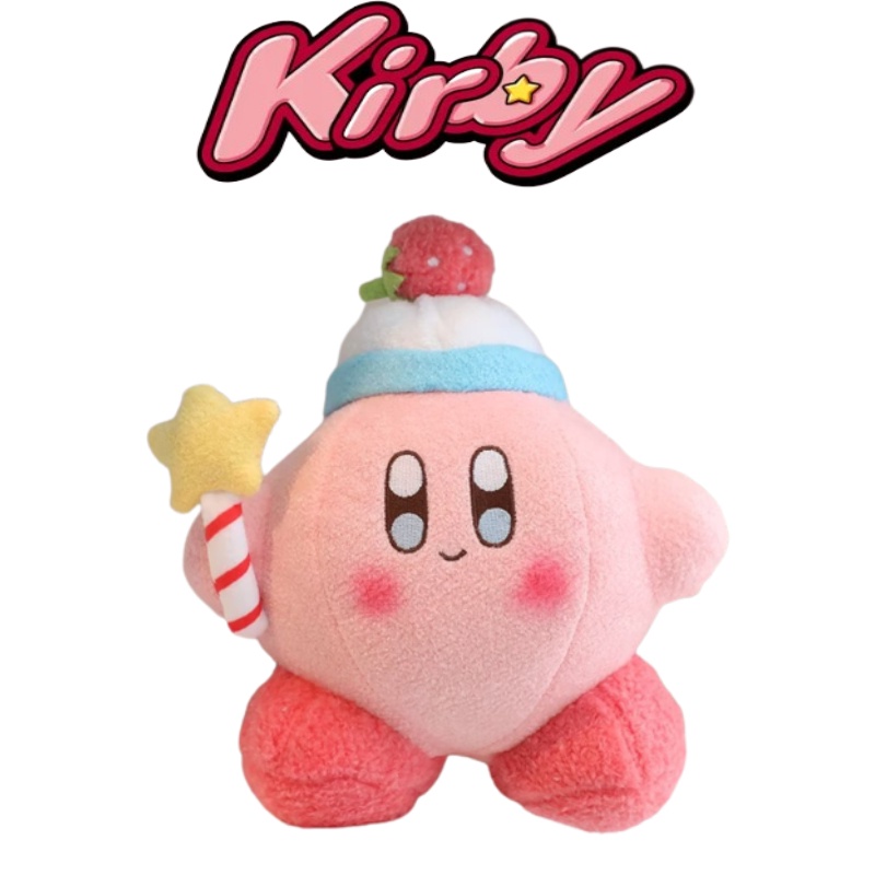 Kirby Boneka Bentuk Kue Desain Rusa Plushie, Mewah Pendek, Bahan Katun Pp, 22x20cm