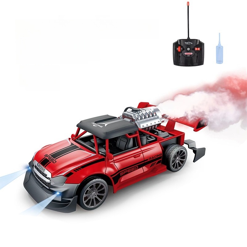 Fun Remote Control Mainan Mobil Semprotan Air Light-Up Fitur Anak RC Elektrik