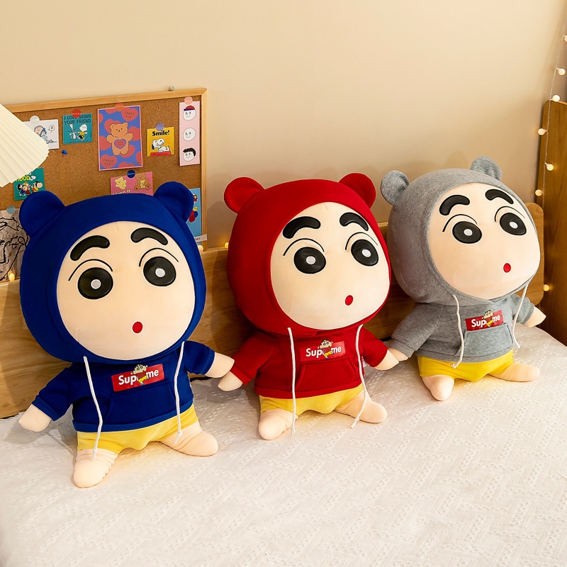 Adorable Crayon Shin-chan Plushie Dengan Bahan Stretch Filling Empat Arah