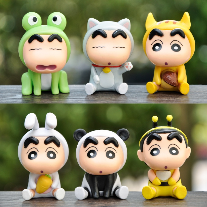 Patung Pvc Crayon Shin-chan Playful Dan Menggemaskan Untuk Fans Set Isi6