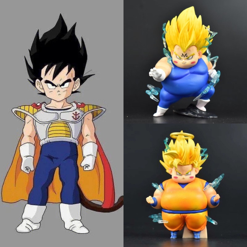 Figure Koleksi Dragon Ball Gk Series Super Saiyan Goku Dan Vegeta Tinggi 9cm Dan 8cm Karakter Hidup Dan Realistis