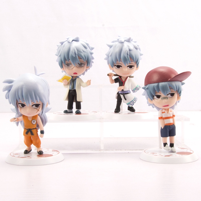 Tokoh Anime Penggemar Muda Set 4model Gintama Sakata Gintoki Pvc