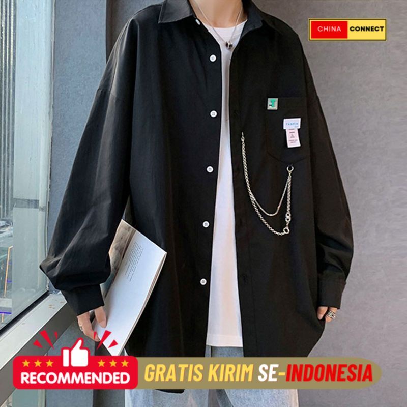 Kemeja Pria Premium Shirt untuk pria dengan lengan panjang, desain niche, versi mahasiswa Korea keme