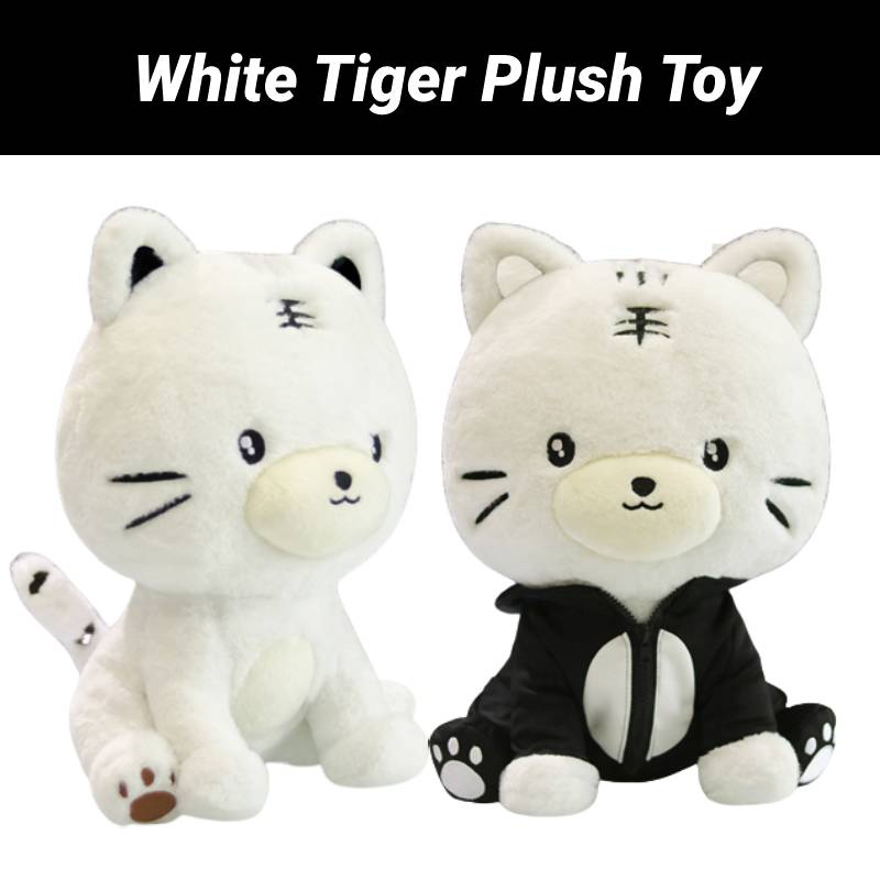 Boneka Harimau Kartun Plush Dengan Pakaian 11.8in