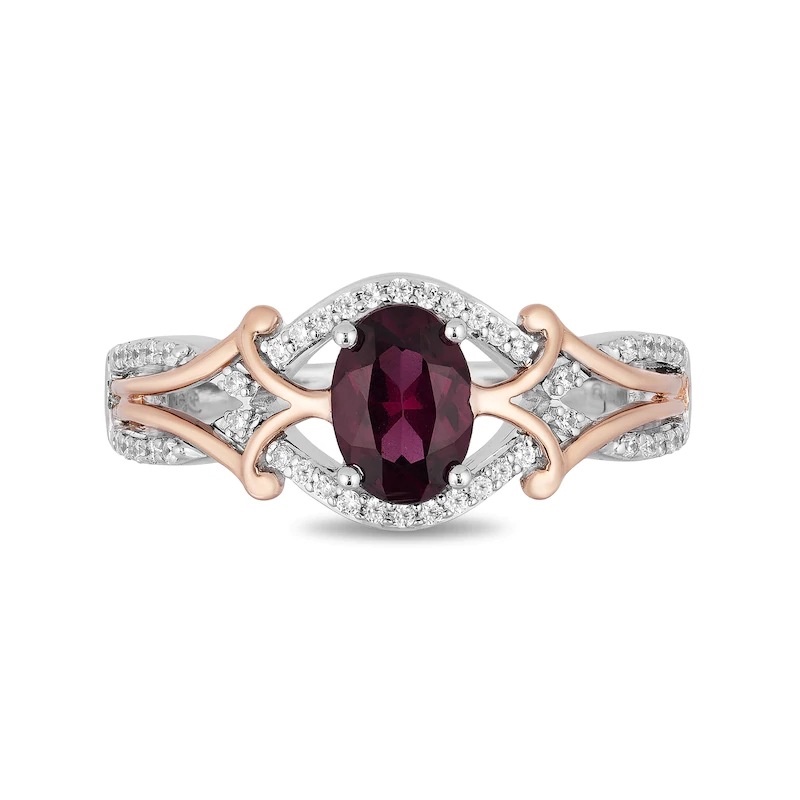 Goldkingdom Aksesoris Perhiasan Fashion Ready Stock Mikro-Hias Berbentuk Telur Amethyst Dua Warna Cincin Berlapis Dengan Rose Gold Engagement Ring Girl