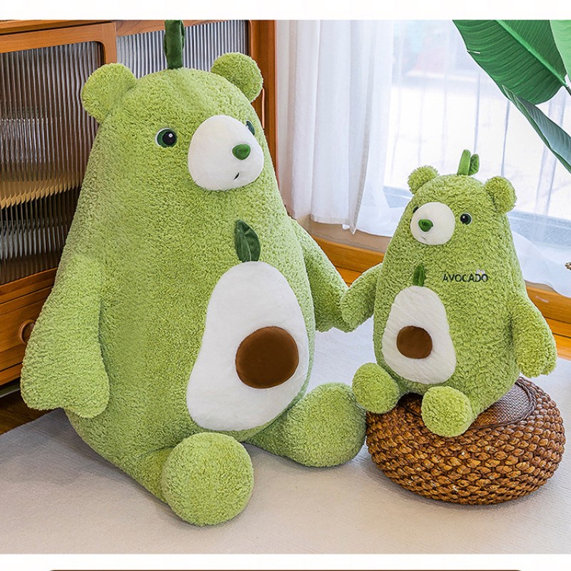 Teddy Bear Hijau Alpukat Dengan Dekor Daun