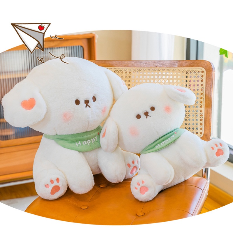 Adorable Arrival Puppy Scarf Putih Lembut Dan Cuddly Baru Dengan