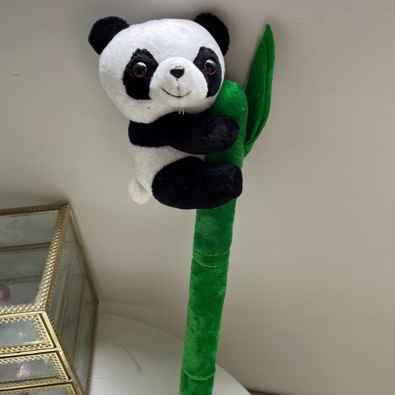 Mainan Boneka Anak Panda Plushie Bambu Hijau Lembut Dan Cuddly