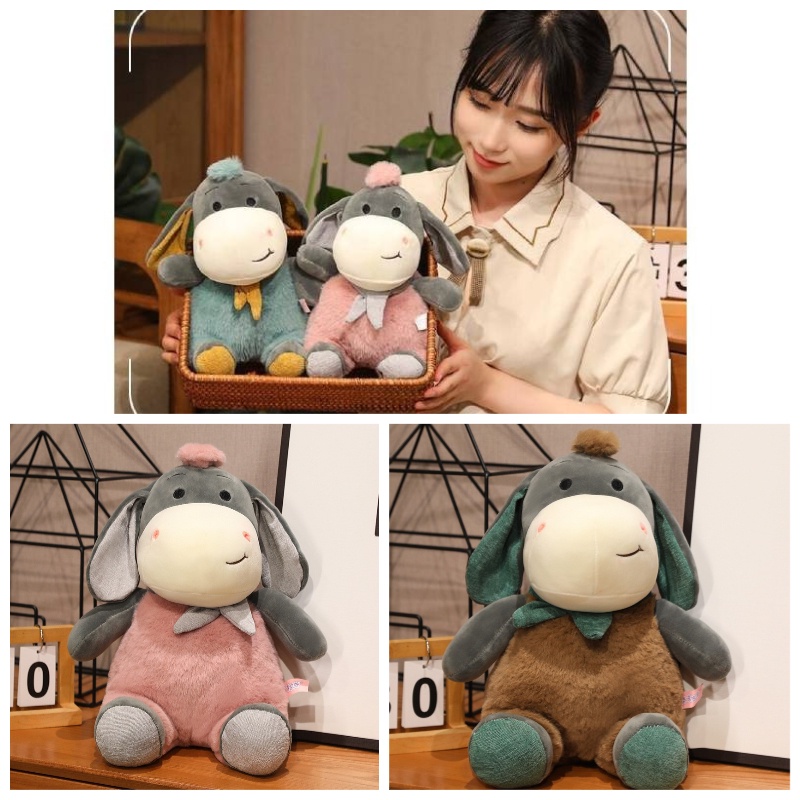 Boneka Plush Keledai Kualitas Premium, Tersedia Banyak Warna Dan Tinggi, Ideal Untuk Hadiah Dan Hiasan Anak Muda Dewasa Dan Anak.