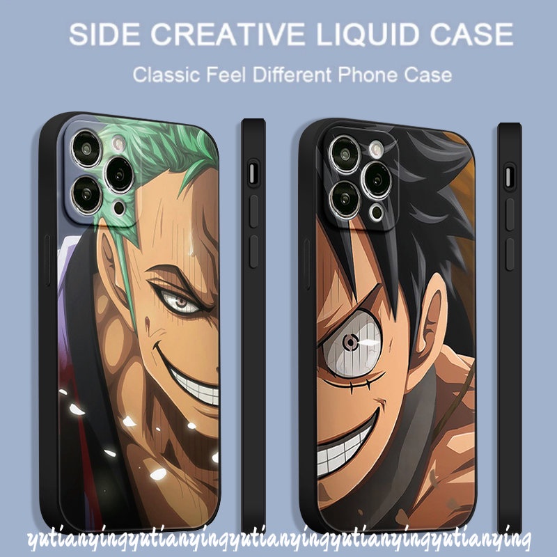 Casing Anime One Piece Luffy Solon Trendi Oppo A17 A95 A54 A12 A57 A55 A53 A15 A94 A96 A7 A16 A76 A31 Reno 8T 8 7 6 5F 5 A5 A52 A5s A3s A16E A36 A9 A74 Casing Tepi Lurus