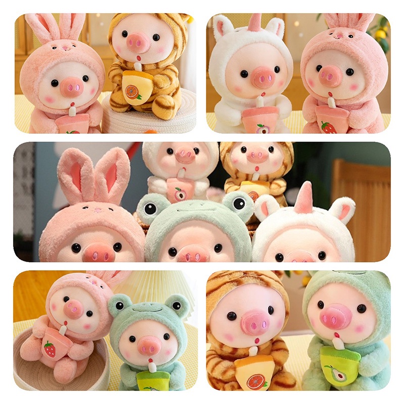 Boneka Tea Pig Fun And Adorable-Isian Katun-Bahan Plush Pendek-Mainan Celengan Terbaik Untuk Anak