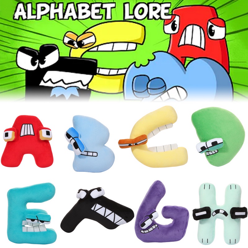 Alphabetlore Bantal Plush Huruf Bulu Pendek Untuk Tidur Nyaman