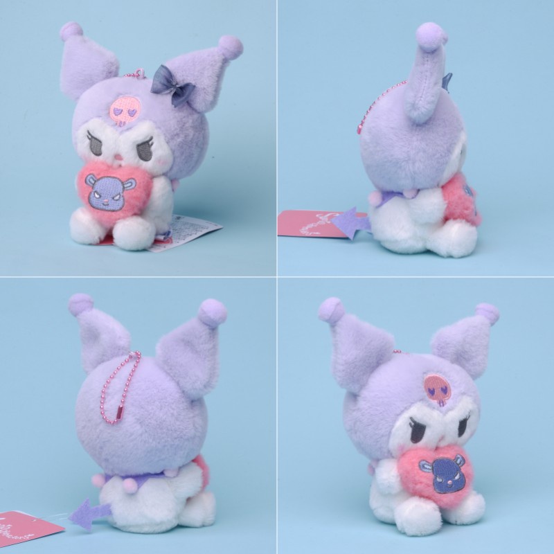 Gantungan Kunci Mewah Maskot Berbentuk Hati Setan Ungu Lucu Untuk Perempuan Dan Cowok Hadiah Yang Indah