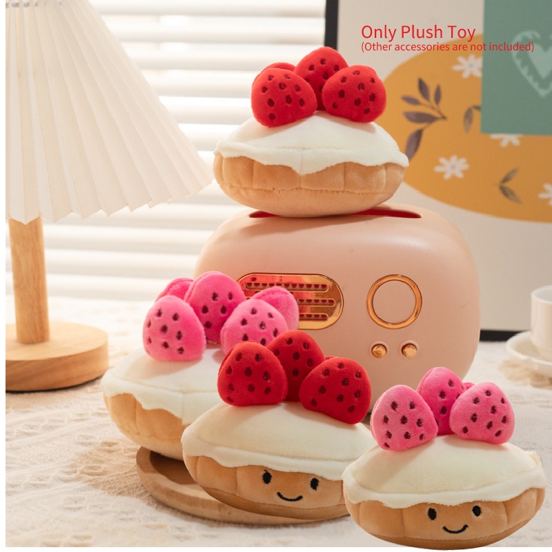 Mainan Plush Bentuk Kue Strawberry Manusia Hidup Untuk Waktu Santai Yang Menyenangkan Dan