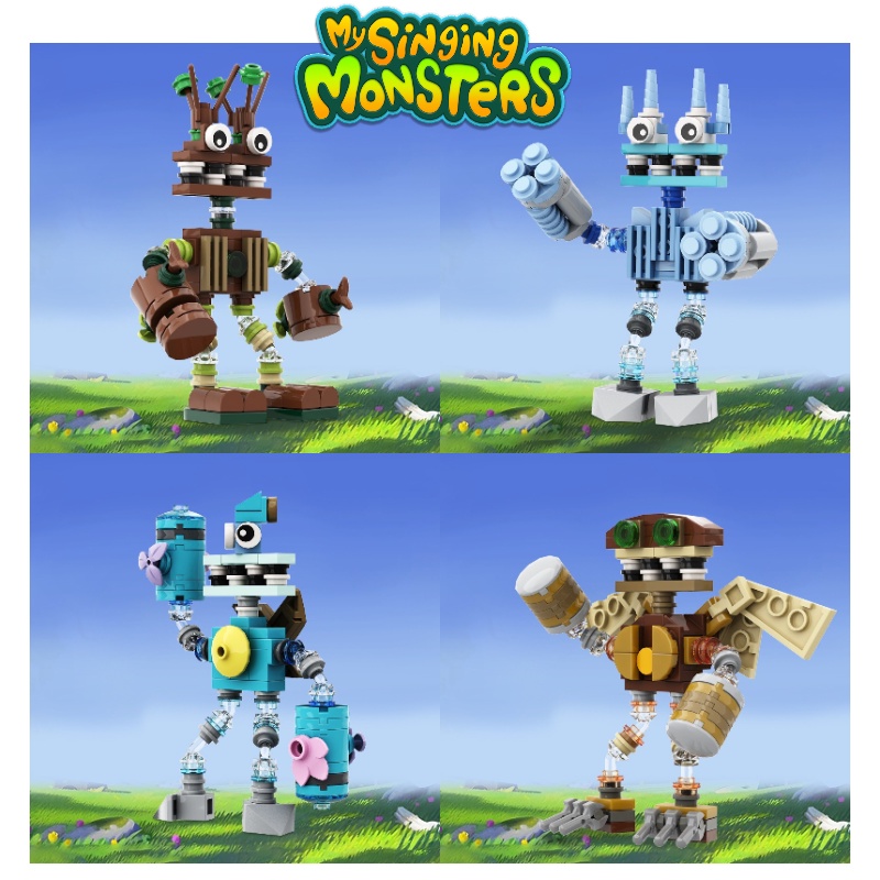 My Singing Monsters Ice, Flight, Sea, And Wood Creatures Blok Bangunan Partikel Kecil