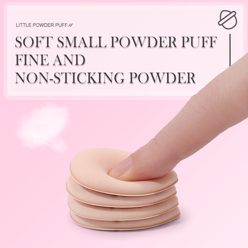 Gaya Baru Finger Puff Ukuran Mini Face Concealer Foundation Detail Puff Kering Basah Dipakai Spons Kosmetik Makeup Aksesoris Tools