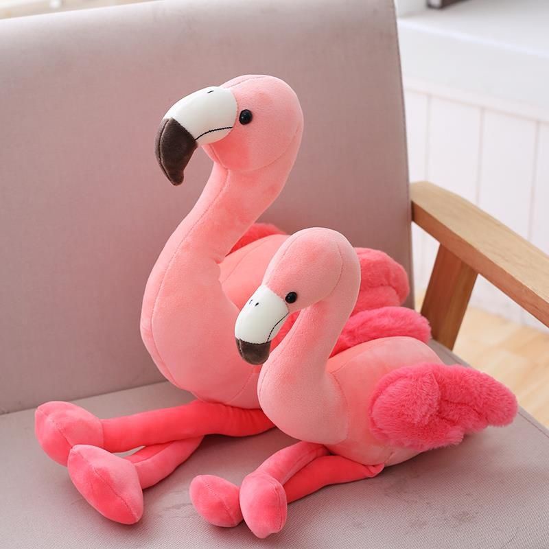 Flamingo Plush Toy Pillow Bantal Untuk Anak Lembut Dan Cuddly, Kain Plush Pendek, Pink, 25cm /35cm /50cm