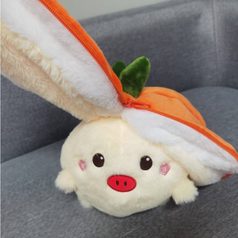 Bentuk-perubah Buah Kelinci Mainan Mewah Boneka Boneka Action Boneka Babi Lempar Bantal