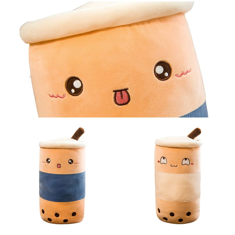 Bantal Plush Teh Susu Nyaman Empuk Dan Lucu Boneka Mainan Untuk Nap Dan Dekorasi 22cm /55cm