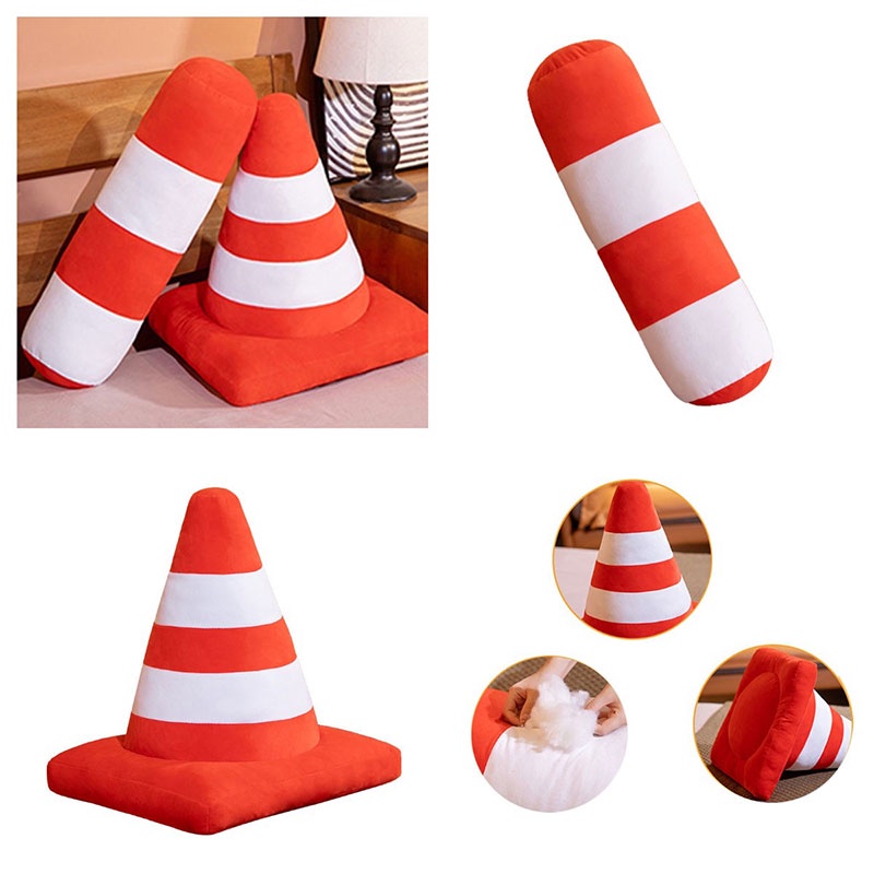 50cm/45cm Traffic Safety Barricade Mainan Mewah Bantal Tidur Alat Peraga Tk