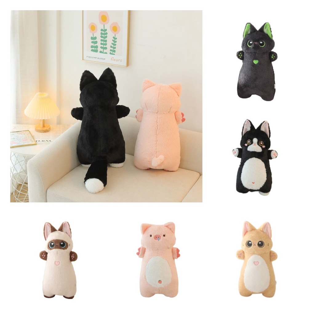 Delightful Siam/Biru/orange/cow/pig Kucing Boneka Binatang Cocok Untuk Ulang Tahun Dan Liburan