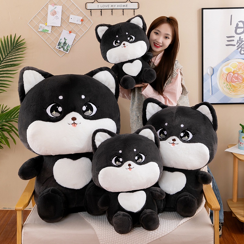 Bantal Boneka Kucing Hitam Lembut Dan Halus Kartun Plush Cocok Untuk Anak Pendamping Hebat Untuk Tidur Dan Santai