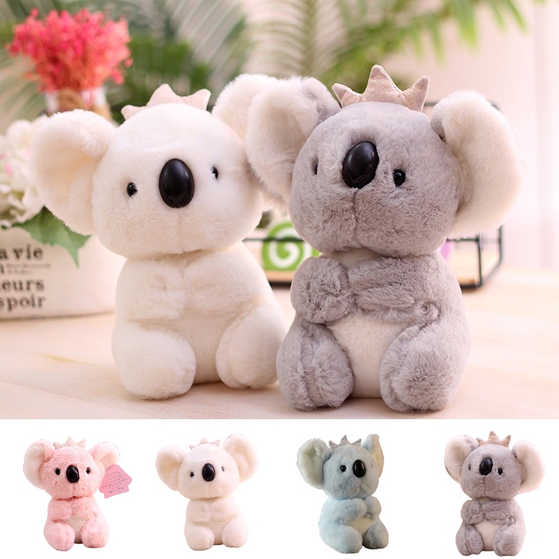 Boneka Koala Plush Kecil Dengan Mahkota Ultra-soft Pendek Mewah Souvenir Australia 23cm