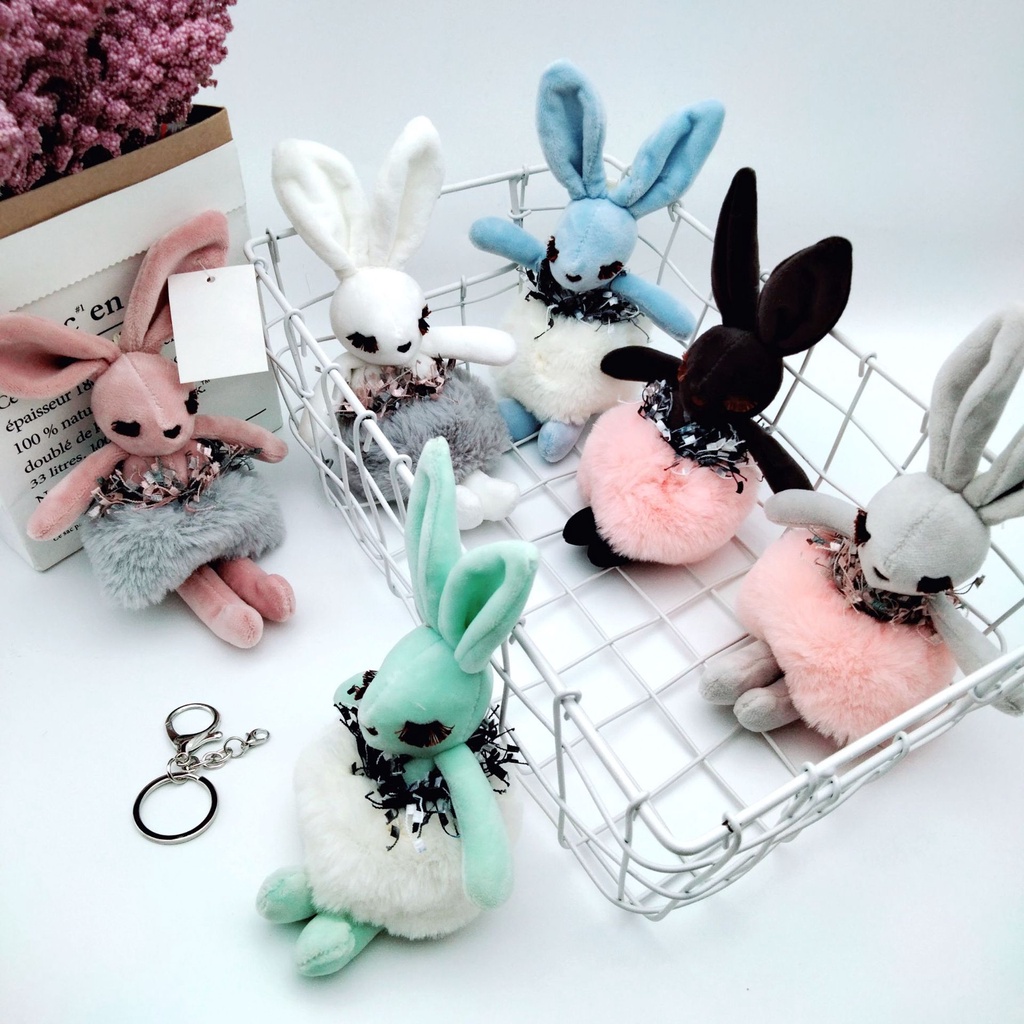 Balet Bunny Boneka Lucu Mainan Mewah Untuk Anak Perempuan Lembut Dan Cuddly Abu-Abu, Kulit, Pink, Kelinci Putih Dan