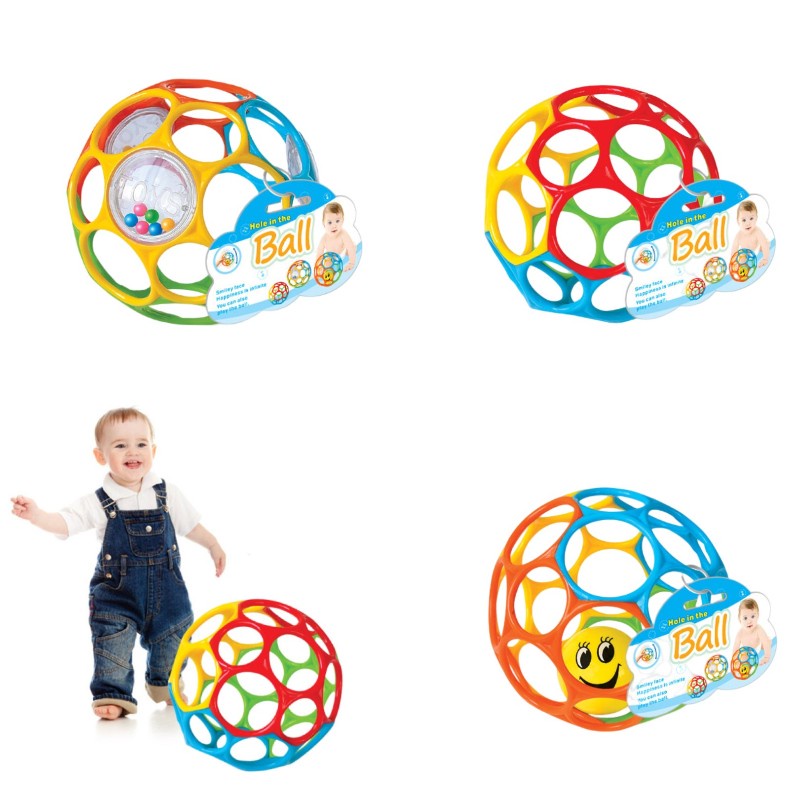 Soft Tpu Baby Teething Ball Colorful, Gripping, Merangkak Dan Mainan Pengembangan Sensorik Dengan Bola Rolling Kecil