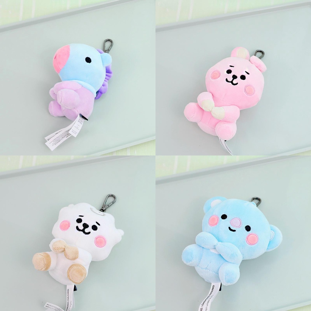 Kpop Bt21 Tempat Duduk Boneka Empuk Mewah Mainan Keychain Keyring Tata Cooky Chimmy