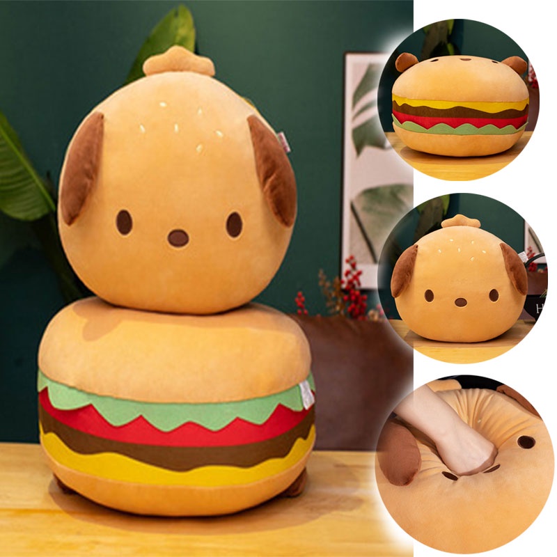 Bantal Tidur Boneka Plush Nap Hamburger Dog Irresistible Untuk Semua Usia