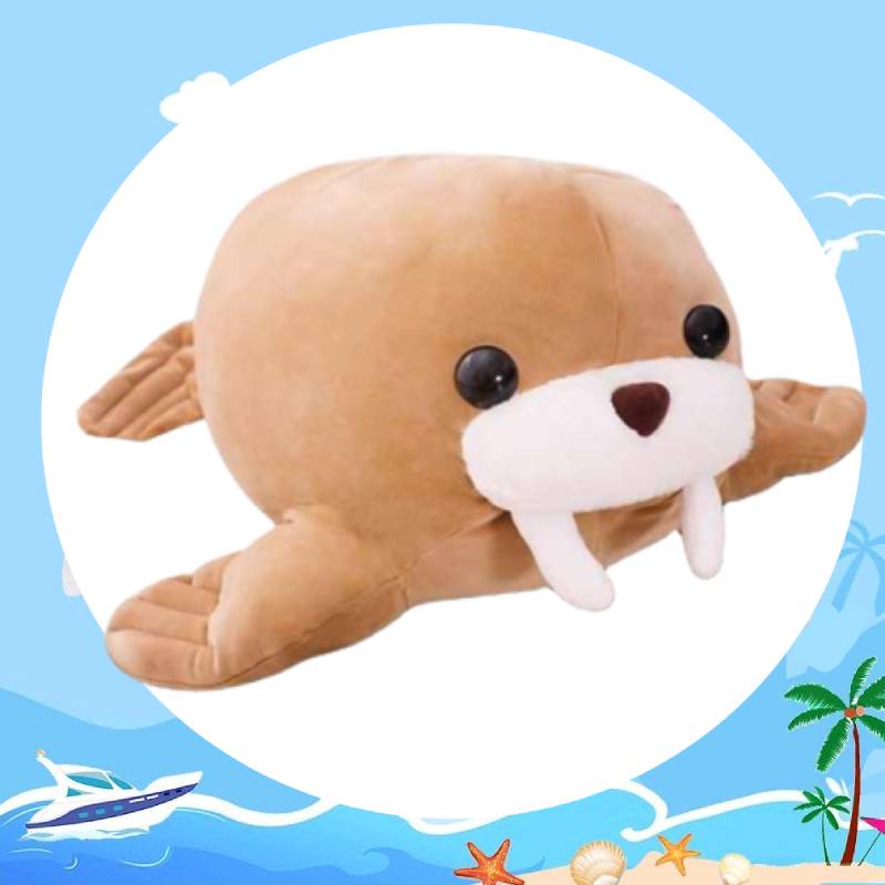 Boneka Walrus Mewah Pendek Menggemaskan Untuk Semua Usia