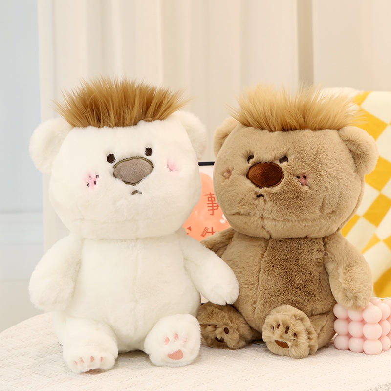 30 cm Teddy Bear Mainan Pendek Mewah Coklat Putih Hadiah Lucu Nyaman Lembut Kartun 30 cm